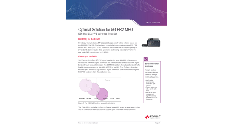 Optimal Solution for 5G FR2 MFG